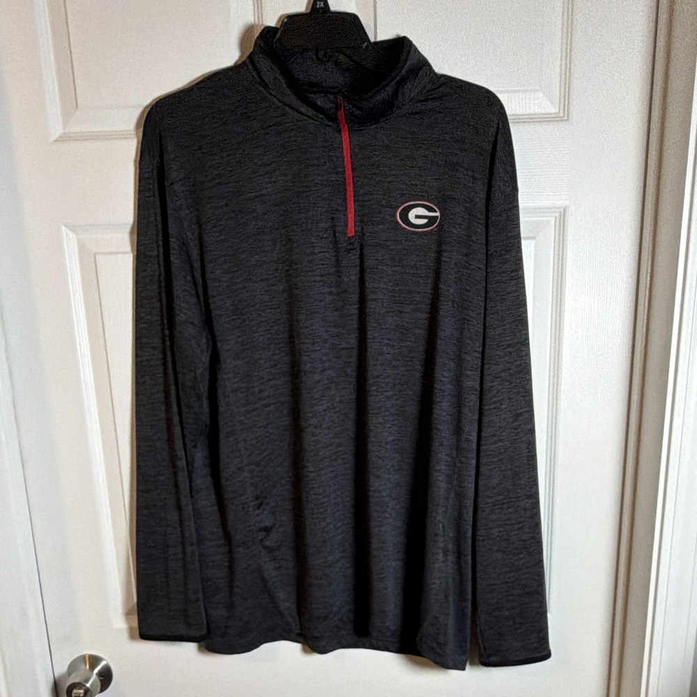Colosseum University Of Georgia UGA Bulldogs Men's XXL 1/4 Zip Pullover Gray